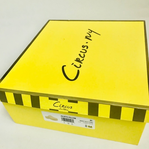 CIRCUS by Sam Edelman Julieta Yellow Clogs Size US 8 Pineapple Weave - Picture 8 of 9